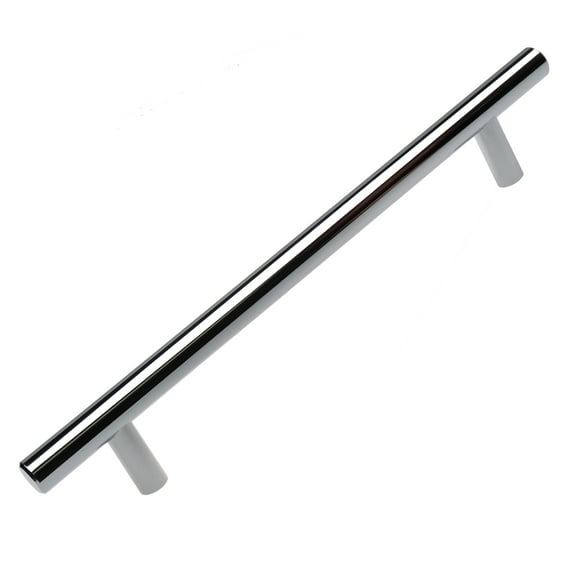 GlideRite 6-5/16 in. Center Solid Modern Cabinet Bar Pull, Polished Chrome