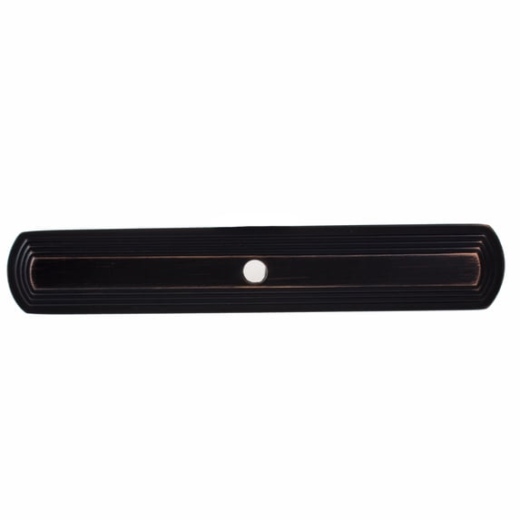 GlideRite 6 in. Narrow Rounded Rectangle Cabinet Backplate, Oil Rubbed Bronze