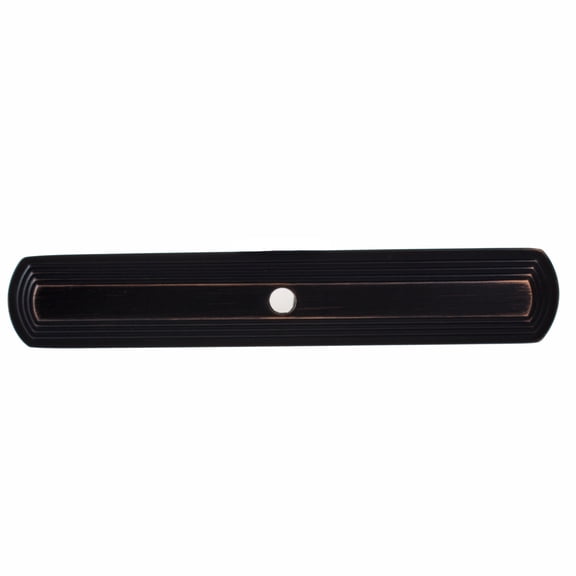 GlideRite 6 in. Narrow Rounded Rectangle Cabinet Backplate, Oil Rubbed Bronze
