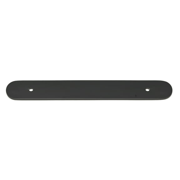 GlideRite 7-1/4" Rounded Backplate 5-1/16" 128mm Center-Center, Matte Black