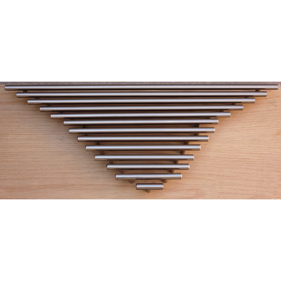 GlideRite 7-5/8 in. Center Solid Modern Cabinet Bar Pull, Stainless Steel
