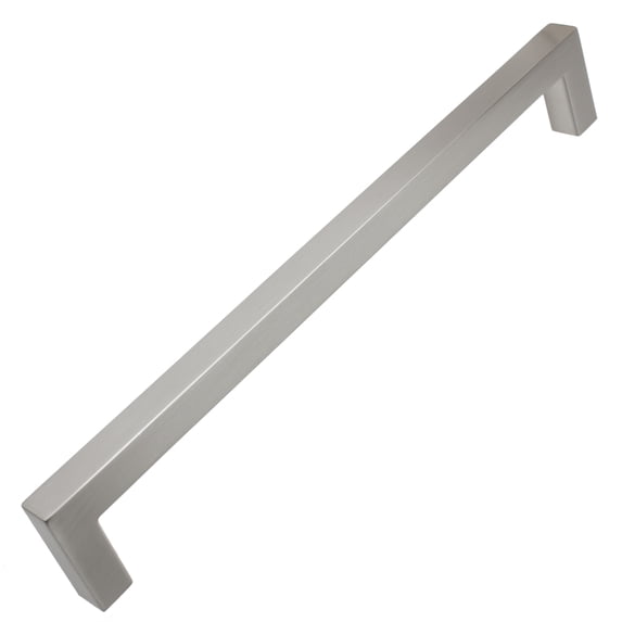 GlideRite 7.56 in. Center Solid Square Bar Cabinet Pull, Satin Nickel