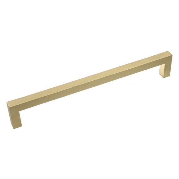 GlideRite 7.56 in. Center Solid Square Bar Cabinet Pulls, Satin Gold, Pack of 25