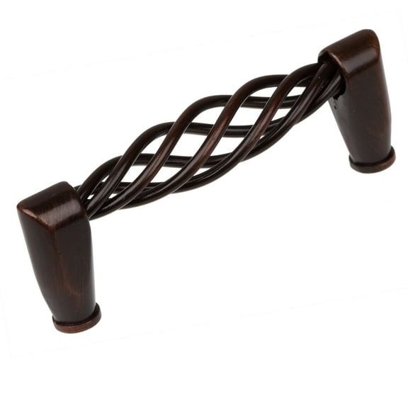 GlideRite Hardware 3.75 in. Center Classic Birdcage Cabinet Pulls, Rustic Bronze, Pack of 25