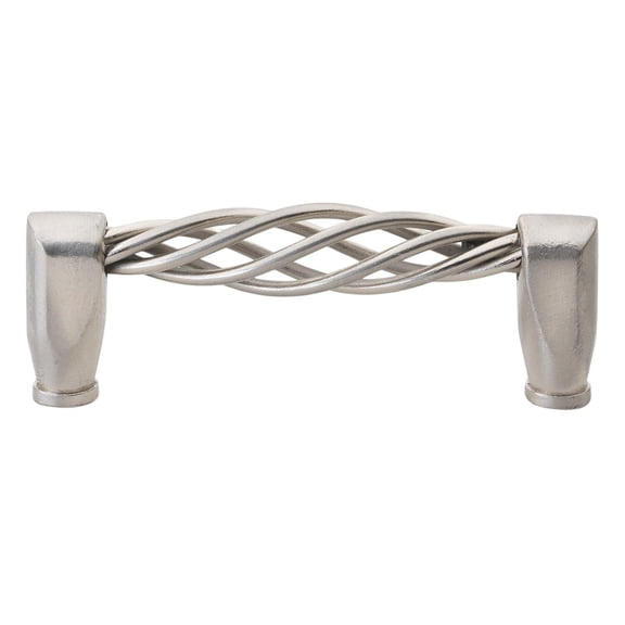 GlideRite Hardware 3.75 in. Center Classic Birdcage Cabinet Pulls, Satin Nickel, Pack of 10