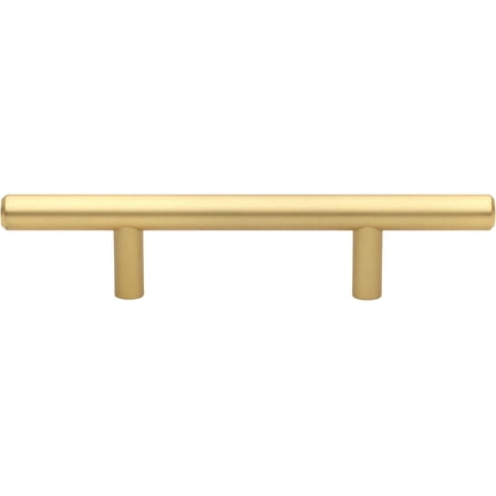 GlideRite Hardware 3" Center, 6" Long Solid Handle Bar Pulls, Satin Gold, 5000-76