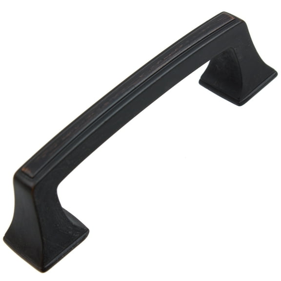 GlideRite Hardware 3 in. Center Classic Base Pull Cabinet Hardware Handle, Oil Rubbed Bronze, Pack of 10