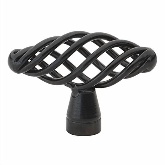 GlideRite Hardware 3041-MB Oval Birdcage Cabinet Knob, 2", Matte Black (50)