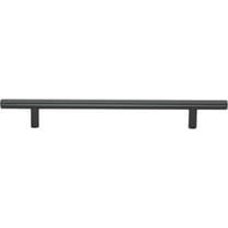 GlideRite Hardware 7" Center Solid Handle Bar Pull 10" Long, Matte Black, 5004-178