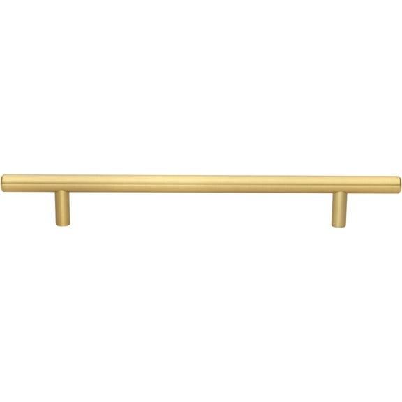 GlideRite Hardware 7" Center Solid Handle Bar Pull 10" Long, Satin Gold, 5004-178