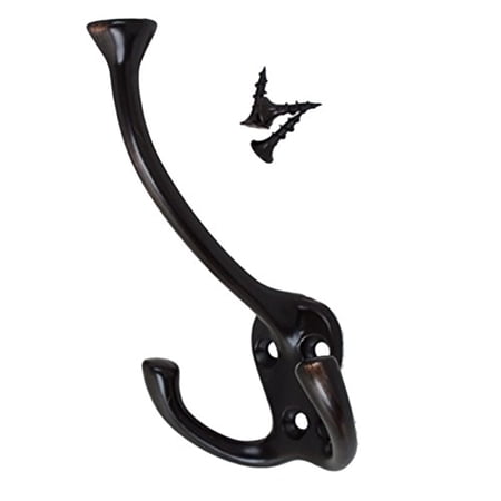 GlideRite 4-1/2 in. Large Tri Wall Coat Hooks, Oil Rubbed Bronze, Pack of 10