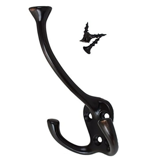 gliderite hardware wall mounted coat tri-robe hook (set of 10)