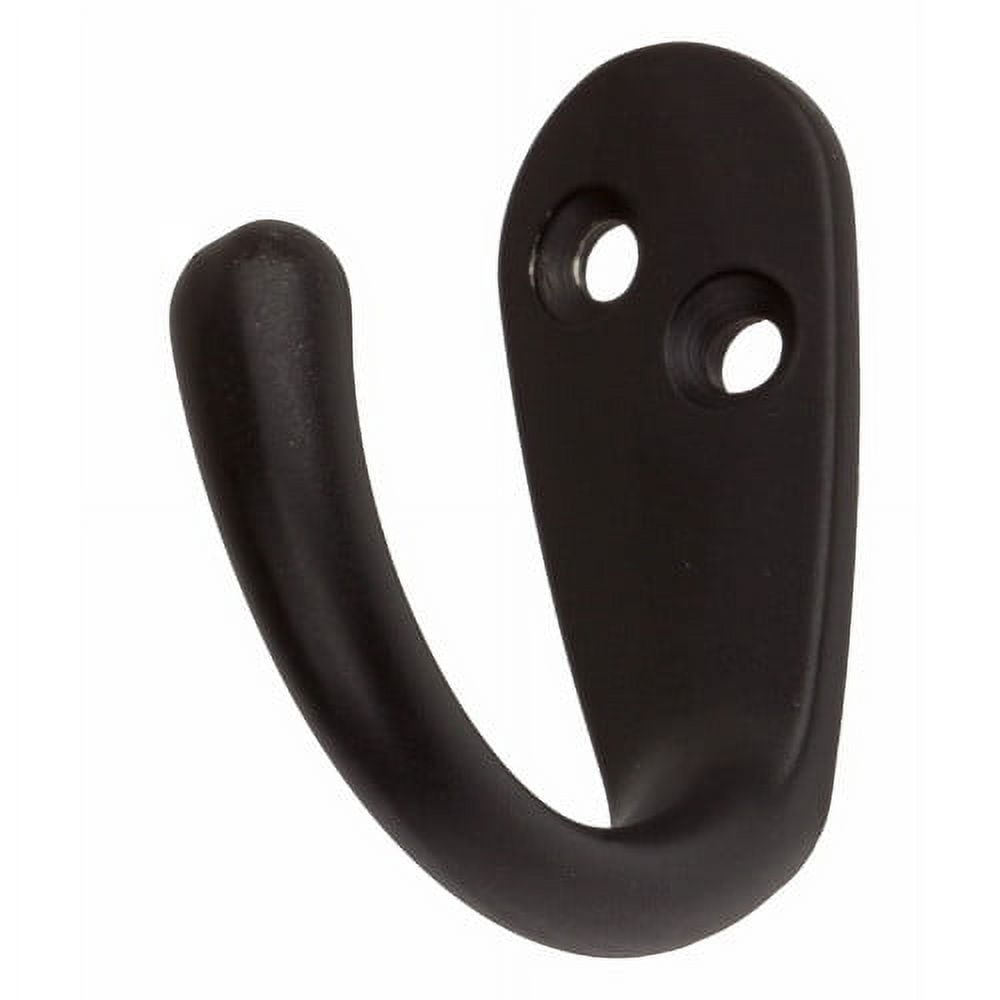 Matte Black Zinc Wall Mounted Individual Robe Hook Set