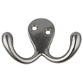 thumbnail image 1 of GlideRite  Satin Nickel Octopus Double Hook (Pack of 10 or 25) Satin Nickel - Pack of 10, 1 of 2