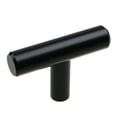 thumbnail image 1 of GlideRite 2 in. Solid Cabinet Bar T-Knob, Matte Black, 1 of 4