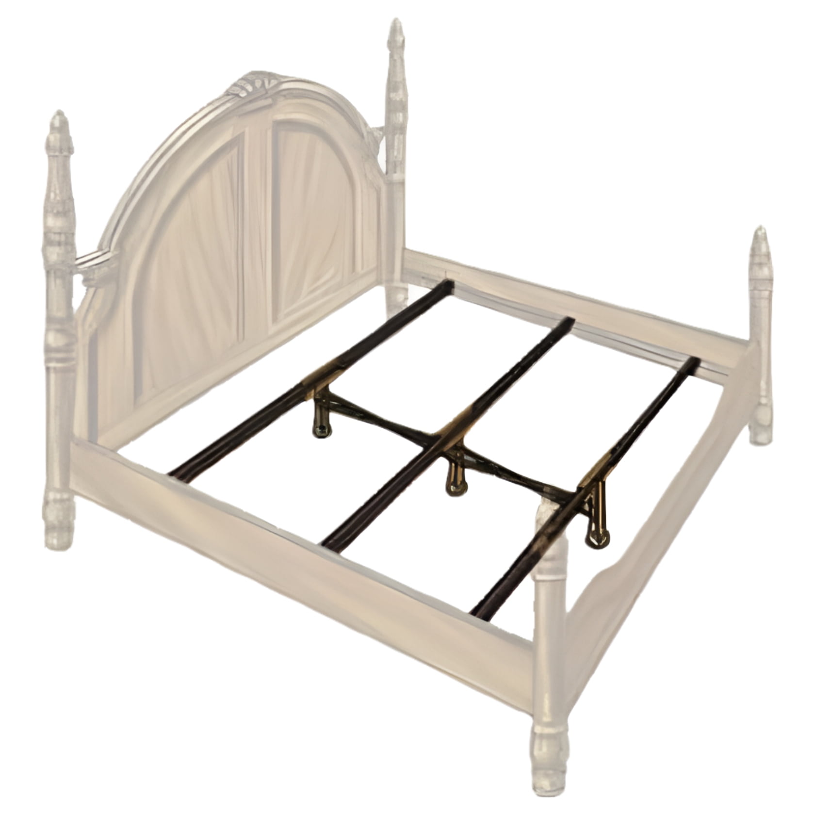 Adjustable Steel Bed Support System with 3 Rails and Legs