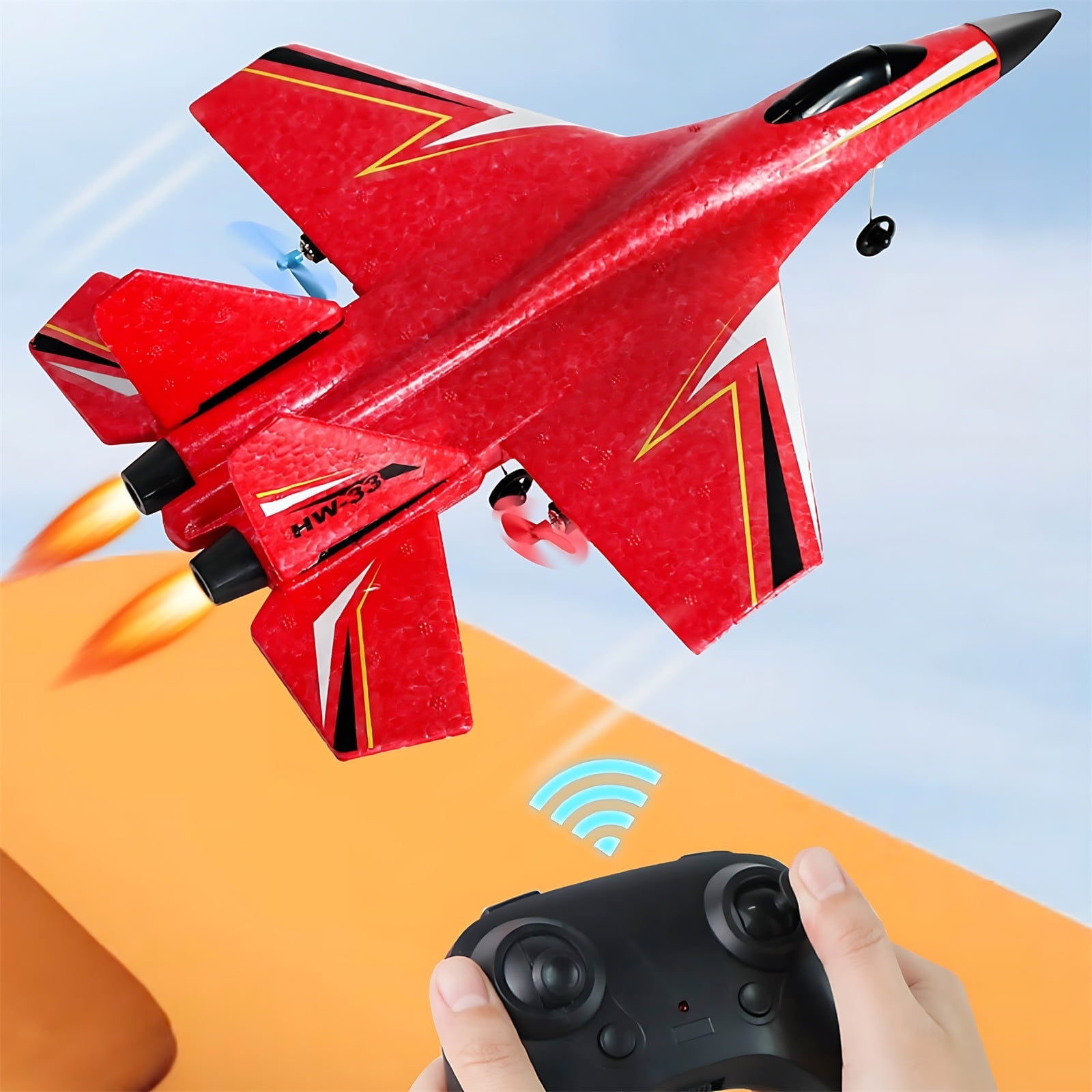 Glider Airplane, 2025 Upgrade Glider Remote Control Airplane Trick 4 Rc Glider Aircraft Drone LED 2.4g