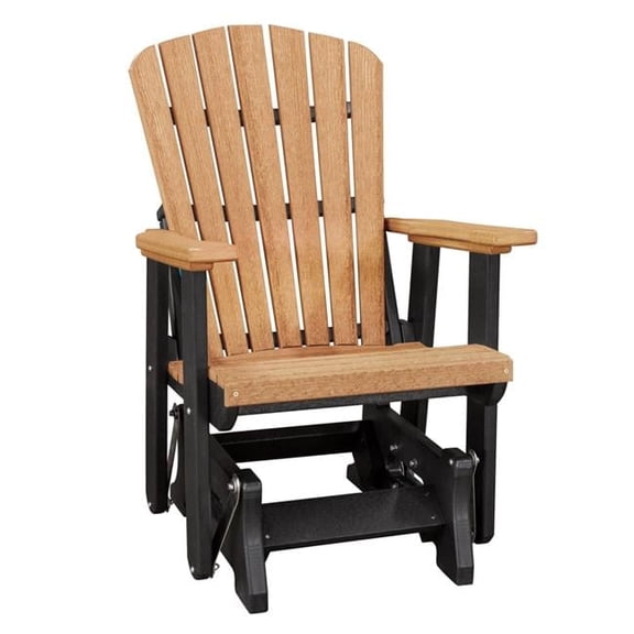 Glider Chair with Black Base, Cedar
