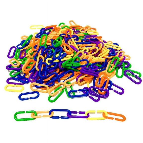 Parrot Toys Glider Links Parts Chain C-Clips Bird Hooks Toy for Pet Parrot Enrichment 100PCS