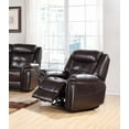 thumbnail image 1 of Glider Recliner (Power Motion), Espresso Brown Faux Leather Match, 1 of 2