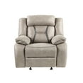thumbnail image 1 of Glider Recliner With Removable Back In Grey Manual Recline Furniture Padded, 1 of 2