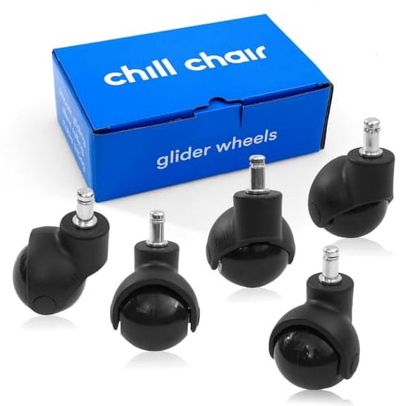Glider Wheels for Office Rolling Chair, Desk Chairs & Computer Chairs - Ultra Smooth, Silent & Floor-Safe Office Chair Wheels - Revolutionary 360 Ball Wheel Design - Easy Installation$$Office