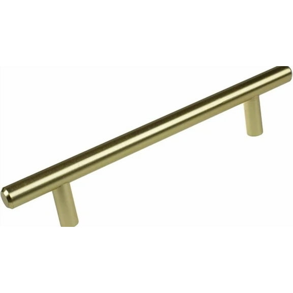 Gliderite 5" Cc Long Solid Steel Bar Pull Satin Gold - 5002-128-Sg-1