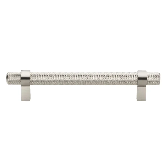 Gliderite 5" Cc Solid Knurled Euro Drawer Bar Pull - 8007-128-Ss-1