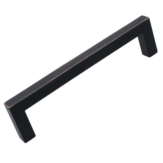 Gliderite 5 Inch Center to Center Solid Square Bar Pull Cabinet Hardware Handle, Pack of 10