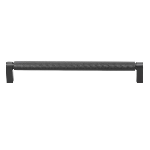 GlideRite 8-3/4 in. (224mm) Center-Center Knurled Cabinet Bar Pull, Matte Black - 4788-224-MB, 5 Pack
