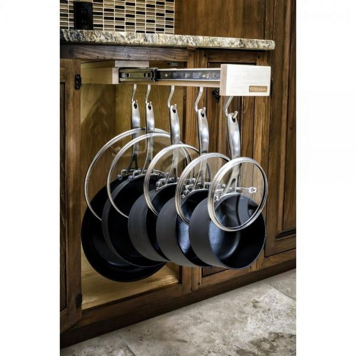 Glideware Wood Pull-out Cabinet Organizer for Pots, Pans, and Much More -  Walmart.com