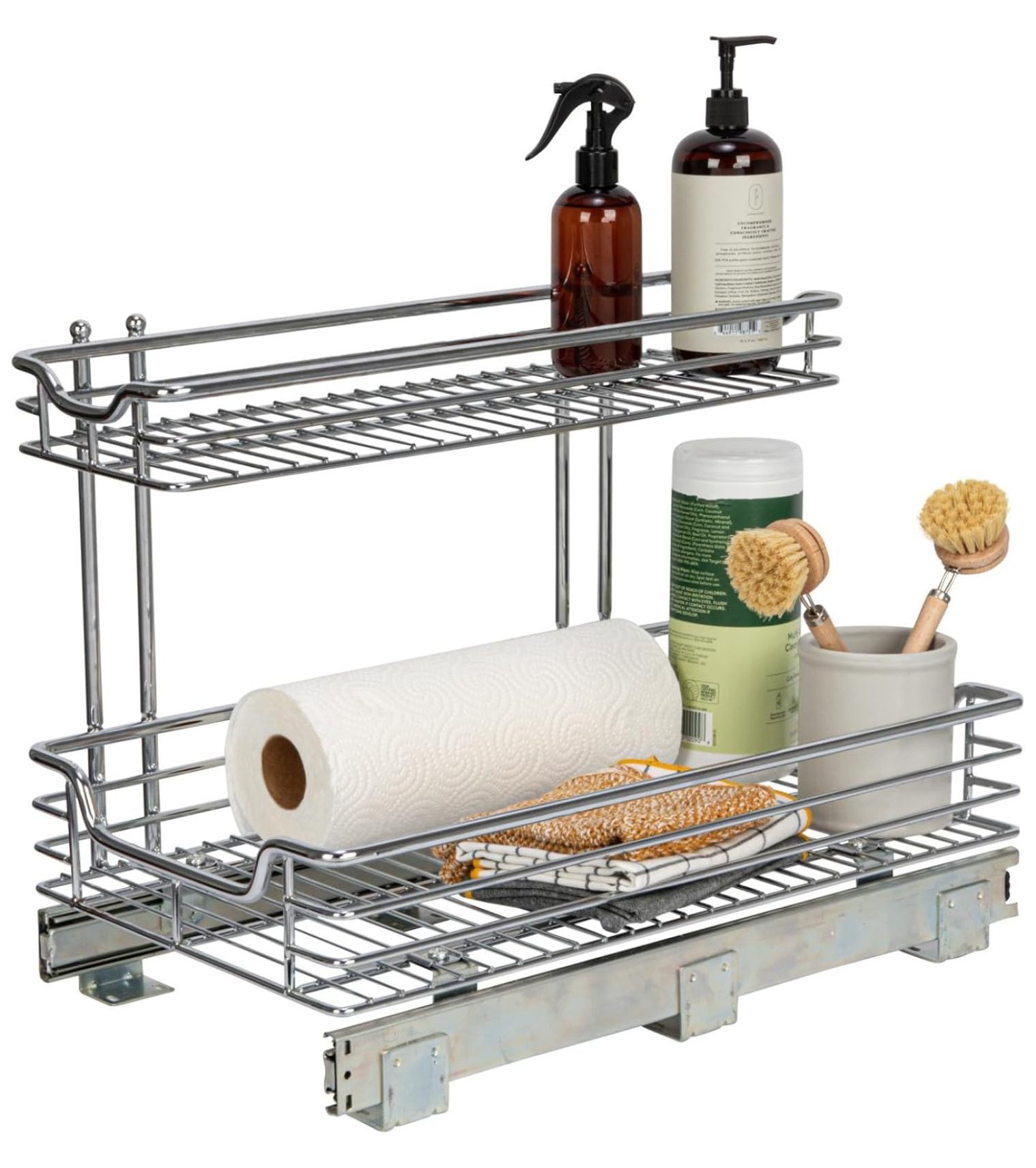 Glidez Multipurpose ChromePlated Steel PullOut/SlideOut Storage