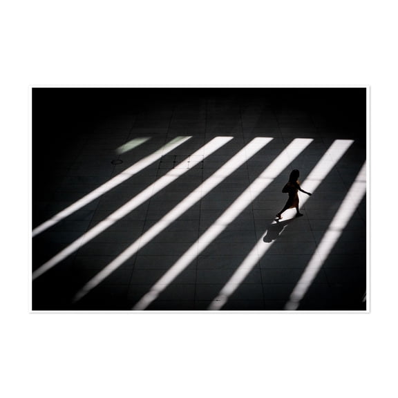 Gliding Light - Manhattan New York Photography Silhouette Abstract Geometric Minimalist Modern Art Architecture Unframed Wall Art Print 5 x 7 inches