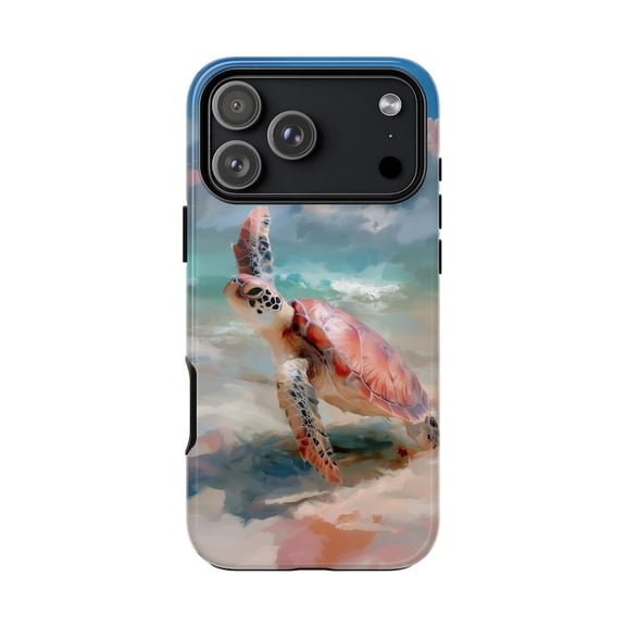 Gliding Sea Turtle Underwater Watercolor Case for iPhone 17 16 15 14 13 12 11 Pro Max