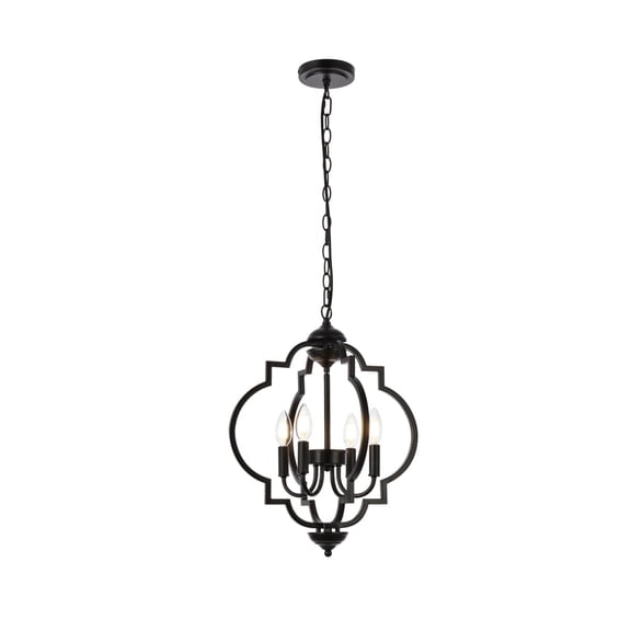 Glimmer 4 Light Pendant in Black