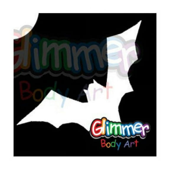 Glimmer Body Art Glitter Tattoo Stencils - Bat (5/pack)