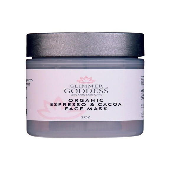 Glimmer Goddess Organic Face Mask to Moisturize and Exfoliate - Espresso Coffee and Cocoa, 2 oz