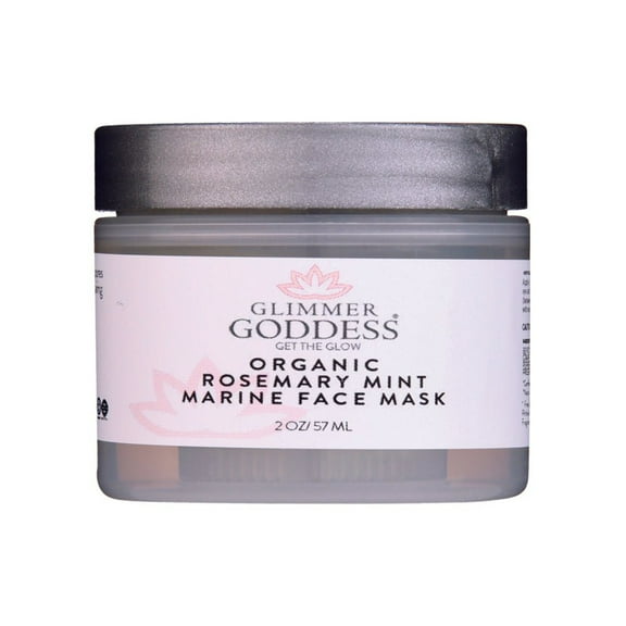 Glimmer Goddess Organic Face Mask to Purify and Hydrate - Rosemary Mint, 2 oz