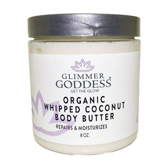 Glimmer Goddess Organic Vegan Whipped Coconut Body Butter - Lavender Lemon, 8 oz
