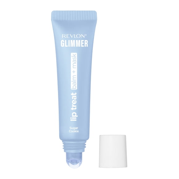 Revlon Glimmer Lip Treat Balm + Mask for Dry Lips, Overnight, 008 Sugar Cookie, 0.4 fl oz
