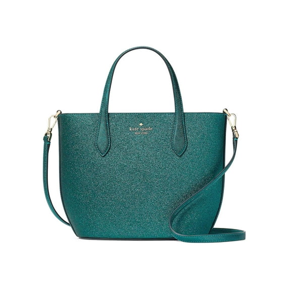 Kate Spade New York Women's Glitter Fabric Satchel Top Handle, Green
