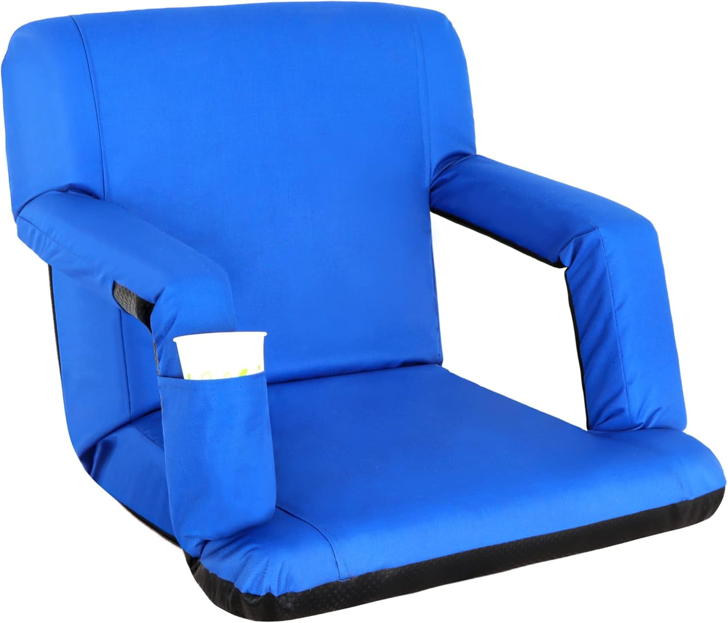 LILYPELLE 2PC Stadium Seats Folding Bleacher Chair w/ 6 Reclining Positions