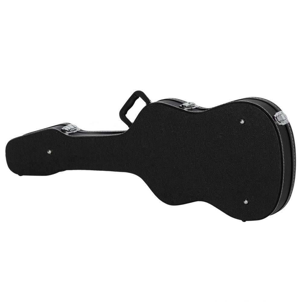 GlimmerGrove Electric Guitar Hard Case, Wooden Hard-Shell Protective Carrying Case for KST/KTL/KMF-Style 41-Inch Electric Guitar with Lock Latch Padding Black
