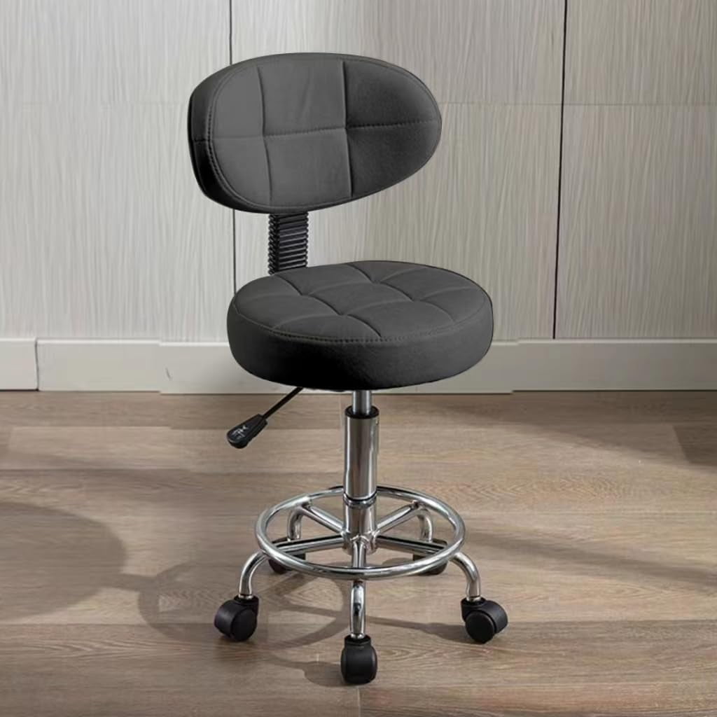 Sliding Stool For Computer GlimmerGrove Modern Office Desk Chair Rolling Stool Computer Chair with ...