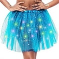 thumbnail image 1 of Glimmering Sequin LED Light Up Half Skirt Tutu With Starry Netting For Adults Sparkling Party Wear Dance Skirts for Women Skater Skirt plus Size Linen Skirt Ballet Skirts for Girls Rip Skirt Length 2, 1 of 3