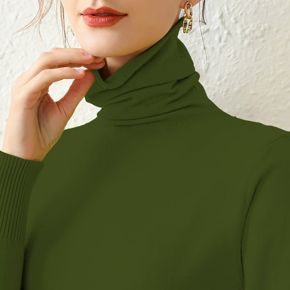 Valueadd Clothing Thermal Underwear Top New Internal Turtleneck Sweater Women Autumn And Winter Pile Collar Elastic Bottom Shirt Slim Knitted Top Multicolor XXL