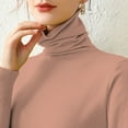 thumbnail image 1 of Valueadd Clothing Thermal Underwear Top New Internal Turtleneck Sweater Women Autumn And Winter Pile Collar Elastic Bottom Shirt Slim Knitted Top Pink M, 1 of 4