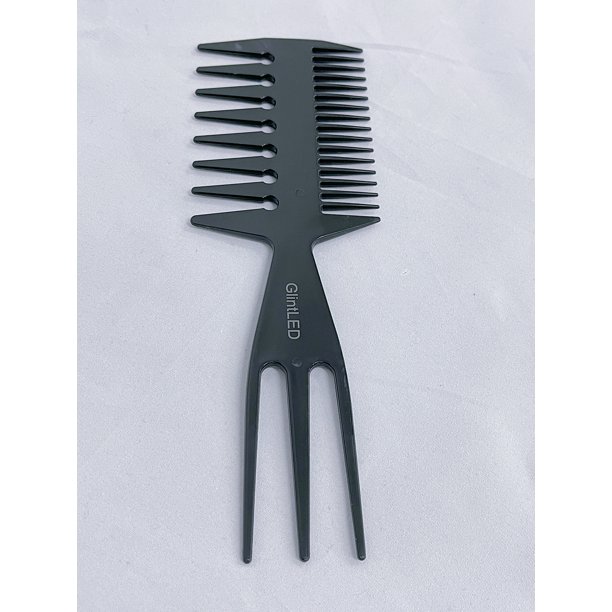 GlintLED Men Styling Comb, Wide Tooth Comb, Men Wide Teeth Oil Head