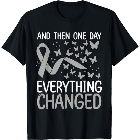 Glioblastoma Awareness Ribbon Brain Tumor Movement T-Shirt