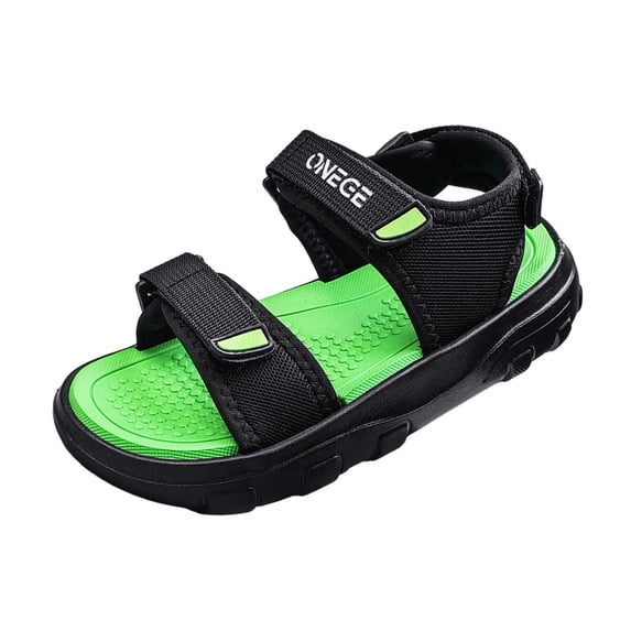 Glisme 10.5-11 Years Teen Sandal For Boys Summer Open Toe Beach Shoes Sole Kids Footwear Active Footwear Green